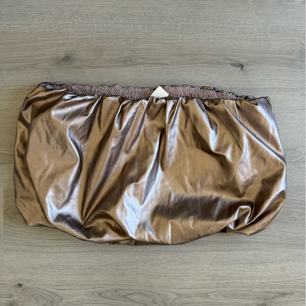 NWT Anthropologie 4SI3NNA Faux Leather Strapless Bubble Tank Size XL Party - Picture 8 of 11